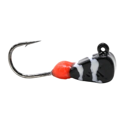 Clam Drop Kick Tungsten Jig - Black-White Swirl