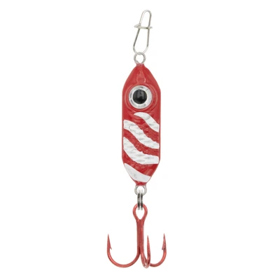 Clam Rattlin' Drop Tungsten Spoon - Red White Tiger