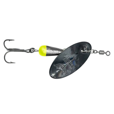 Panther Martin Custom Salmon & Steelhead Spinners Holo Black - Nickel & Chartreuse