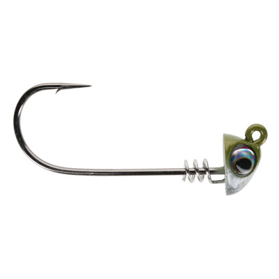 No Live Bait Needed Jig Heads - Size 9/0 - Green Back