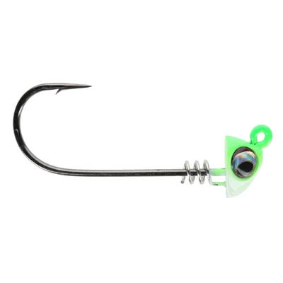 No Live Bait Needed Jig Heads - Size 9/0 - Limesider