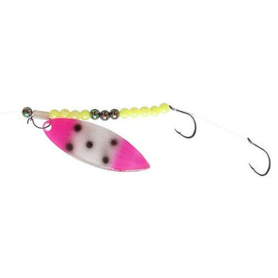 Dutch Fork Fluorocarbon Willowleaf Ghost Blade Harness Pink Squirrel