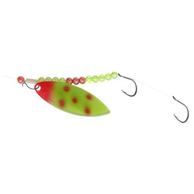 Dutch Fork Fluorocarbon Willowleaf Ghost Blade Harness Sour Apple