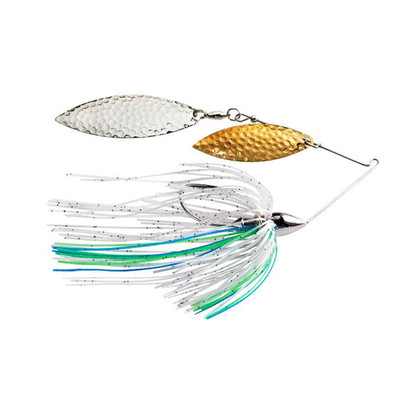 War Eagle Hammered Double Willow Spinnerbait Blue Herring - N