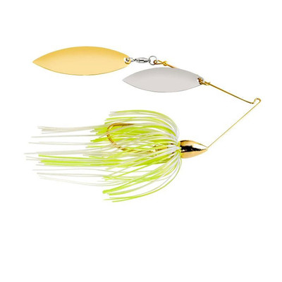 War Eagle Double Willow Spinnerbait Hot White Chartreuse