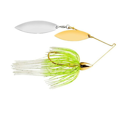 War Eagle Double Willow Spinnerbait White Chartreuse