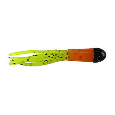 Southern Pro Tri Color Lit'l Hustler Soft Bait Black/Orange/Chartreuse Pepper
