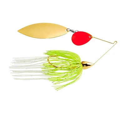War Eagle Tandem Willow Spinnerbait - Reverse White Chartreuse