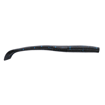 Yamamoto Kut Tail Worm Black w/ Blue Flake