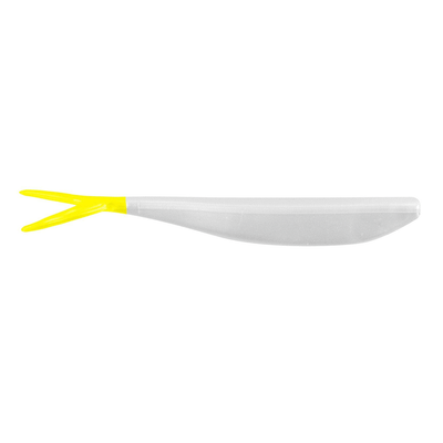 Big Bite Baits Slim Minnow Soft Bait Pearl-Chartreuse Tail