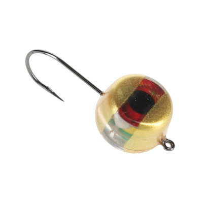 Fish Daddy Dirty Bomb Live Wire Gold Jig Blinking Red