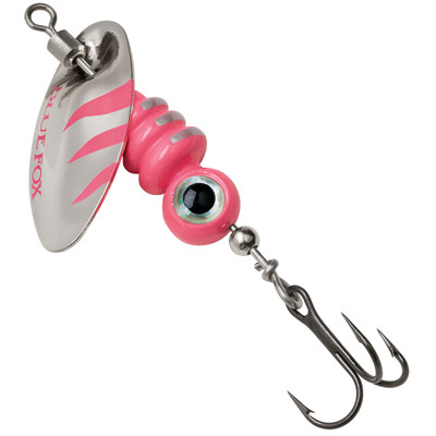Blue Fox Larva Spinner Silver-Hot Pink