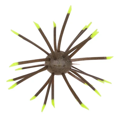 Geecrack Magnum Cue Bomb Urchin Bait - Green Pumpkin/Chartreuse Tip