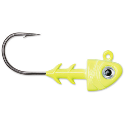 VMC Tungsten Microscope Jig Head Chartreuse