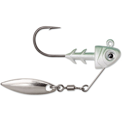 VMC Tungsten Microscope Flash Underspin Jig Head Blue Back Herring