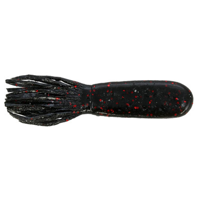Big Bite Baits Flat Tube Soft Bait - Black Neon