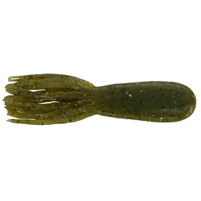 Big Bite Baits Flat Tube Soft Bait - Green Pumpkin