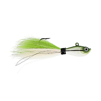 Eagle Claw Lazer Sharp Fish-Head Bucktail Jig Sand Eel Green