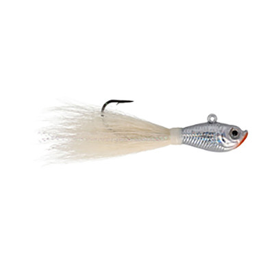 Eagle Claw Lazer Sharp Fish-Head Bucktail Jig White