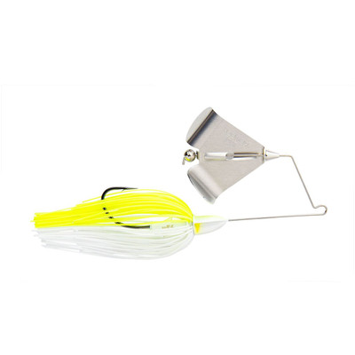 Keitech Tee Bone Buzzbait Chartreuse White - Silver Blade