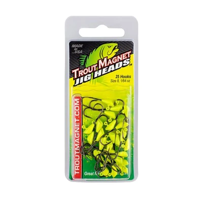 Leland's Lures Trout Magnet Jig Head Refill Pack - Chartreuse