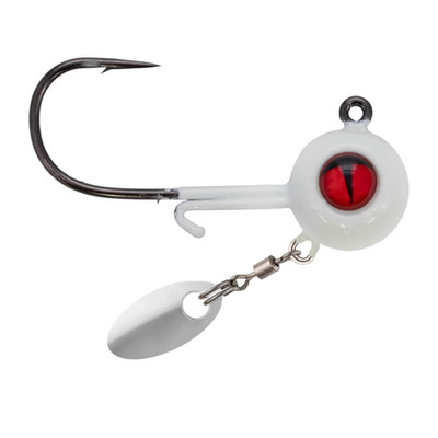 Northland Tungsten Panfish Spin Jig Head - Super-Glo White