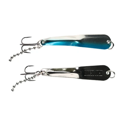 Iron Decoy Walleye Series Spoon - Silver - Blue Edge