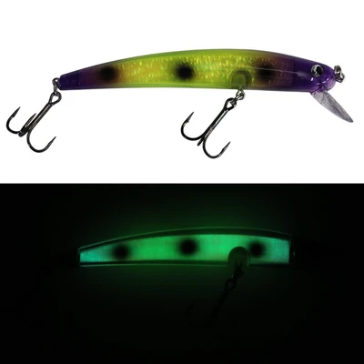 Dreamweaver Bay Rat Long Shallow Crankbait - Glow Grape Frog