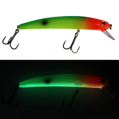 Dreamweaver Bay Rat Long Shallow Crankbait - Glow Veggies