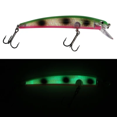 Dreamweaver Bay Rat Long Shallow Crankbait - Glow Watermelon