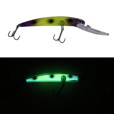 Dreamweaver Bay Rat Long Extra Deep Crankbait - Glow Grape Frog