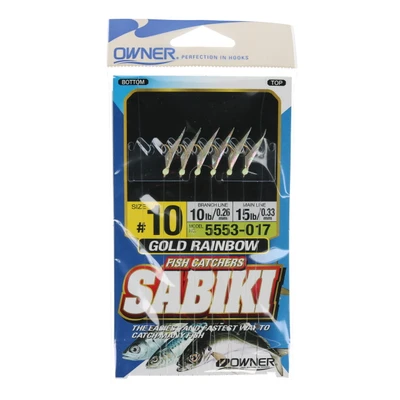 Owner Sabiki Rig - Gold Rainbow Skin