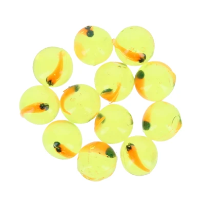 Cleardrift Super Natural Soft Beads - Clear Chartreuse / Orange Dot