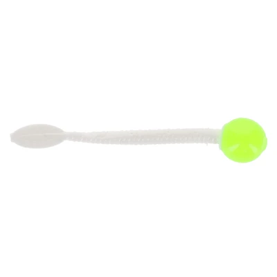 Cleardrift Egg Tails Soft Bait - Lime Chartreuse / White Tail