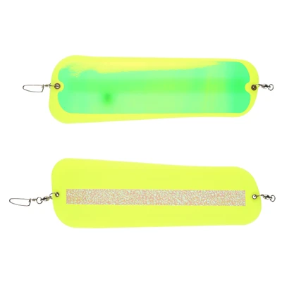 O'Ki Tackle Big Shooter Flasher - Chartreuse Glow-Salty Dawg