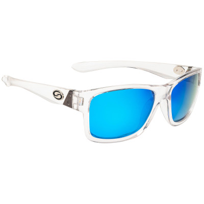 Strike King SK Plus Polarized Sunglasses Platte - Shiny Crystal-White Blue Mirror