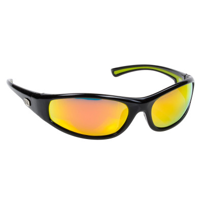 Strike King SK Plus Polarized Sunglasses Kulik - Shiny Black-Revo Orange Mirror Gray