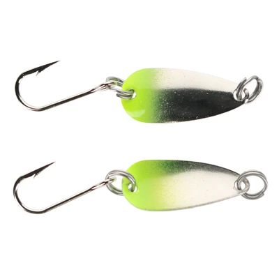 Poulsen Cascade Wild Weasel Spoon - Nickel - Chartreuse Tail