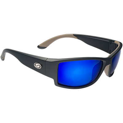 Strike King SK Plus Polarized Sunglasses Ouachita - Matte Black Blue Mirror Gray