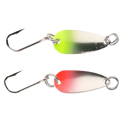 Poulsen Cascade Wild Weasel Spoon - Nickel - Chartreuse-Flame Flip