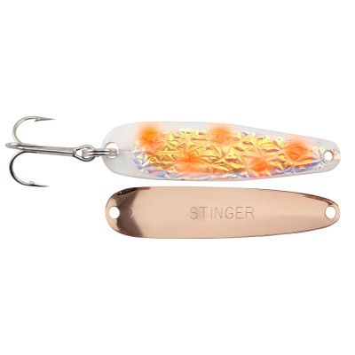 Michigan Stinger Scorpion Spoon Super UV Orange Frost; 2 1/4 in.