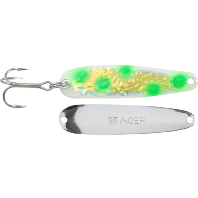 Michigan Stinger Scorpion Spoon Super UV Glow Green Dot