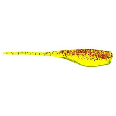 Strike King Mr. Crappie Lightning Shad Soft Bait Chartreuse Red Glitter