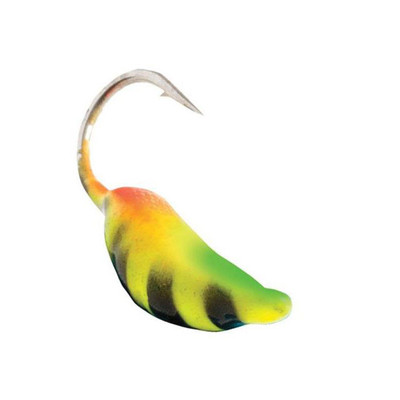 Clam Maggot Drop Jig Firetiger Glow Bar