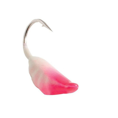 Clam Maggot Drop Jig White-Pink Glow