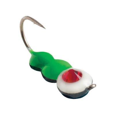 Clam Half Ant Drop Jig White-Green-Green