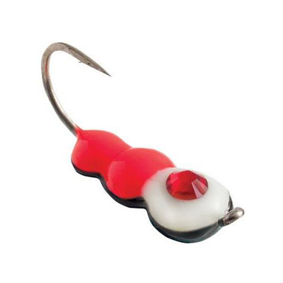 Clam Half Ant Drop Jig White-Red-Red