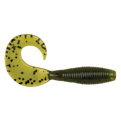 3 Pumpkinseed Twister Tail Grubs Walleye Bass Soft Plastic Fishing Lures