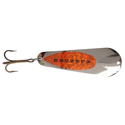 Custom Jigs & Spins Slender Spoon - Nickel-Orange
