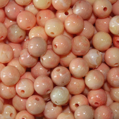 Trout Beads: 12mm - Mottled Cerise Egg